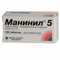 Манинил 5 таблетки 5мг фото