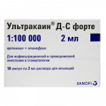 Ультракаин Д-С форте раствор для инъекций 40мг+0,01мг/мл 2мл фото