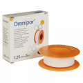 Пластырь "Omnipor" фиксирующий гипоаллергенный из нетканого материала белый 5м х 1,25см фото