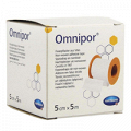 Пластырь "Omnipor" фиксирующий гипоаллергенный из нетканого материала белый 5м х 5см фото