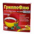 ГриппоФлю от простуды и гриппа порошок малиновый 13г фото