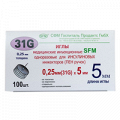Иглы медицинские инъекционные 31G 0,25 х 5мм фото