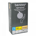 Перчатки "Benovy" латексные опудренные нестерильные смотровые размер M (пара) фото