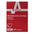 Метопролол ретард-Акрихин таблетки пролонгированные 100мг фото