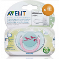 Соска-пустышка "Филипс Авент" силиконовая дизайн для девочек 6-18 месяцев SCF172/15 фото