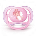 Соска-пустышка "Филипс Авент" Ultra Air силиконовая для девочек 0-6 месяцев SCF545/10 фото