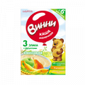 Каша сухая молочная "Винни" из смеси трех злаков с фруктами 200г фото