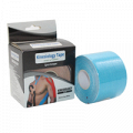 Лента эластичная "Kinesiology Tape" трикотажная самоклеящаяся (кинезио-тейп) цвет голубой 5смх5м фото