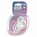 Соска-пустышка "Lovi" Night and Day динамическая силиконовая для девочек 6-18 месяцев (22/811) фото