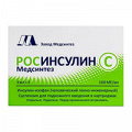 Росинсулин С Медсинтез суспензия для инъекций 100МЕ/мл картридж 3мл фото