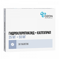 Гидрохлоротиазид+Каптоприл таблетки 25мг+50мг фото