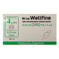 Иглы "Wellfine" для инсулиновых шприц-ручек 34G (0,18х4мм) фото