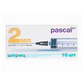 Шприц "Pascal" трехкомпонентный 2мл с иглой 22G (0,7х40мм) фото