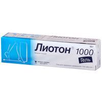 Лиотон 1000 гель 1000МЕ/г 50г фото