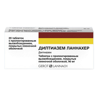 Дилтиазем Ланнахер таблетки 90мг фото