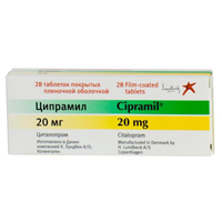 Ципрамил таблетки 20мг фото