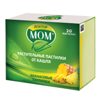 Доктор Мом растительные пастилки от кашля пастилки ананасовые фото
