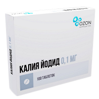 Калия йодид таблетки 100мкг фото
