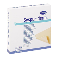 Повязка "Syspur-derm" стерильная из полиуретановой губки 7,5 х 10 см фото