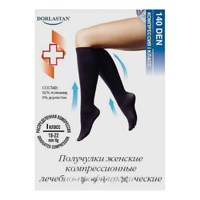 Гольфы антиварикозные 140den profilactica "Filorosso" черные фото