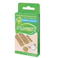 Лейкопластырь "Luxplast" на нетканной основе универсальные набор (5 видов) фото
