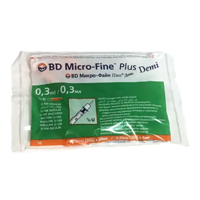 Шприцы инсулиновые BD Micro-Fine Plus U-100 Demi 0,3мл 0,3х8мм (30G) фото