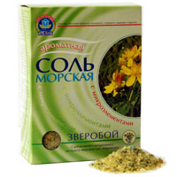 Соль морская "Целебные кристаллы" серии "Лечебные травы" Зверобой 500г фото