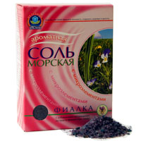 Соль морская "Целебные кристаллы" серии "Цветочная" Фиалка 500г фото