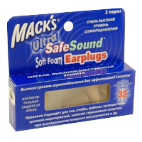 Беруши "MackS" "SafeSound" Ultra противошумные пенопропиленовые (пара) фото