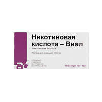Никотиновая кислота-Виал раствор для инъекций 10мг/мл 1мл фото