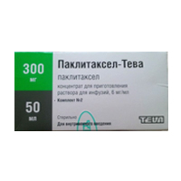 Паклитаксел-Тева концентрат для приготовления инъекционного раствора 6мг/мл 50мл фото