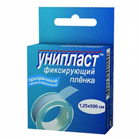 Лейкопластырь "Унипласт фиксирующий" на основе прозрачной пленки 1,25 х 500см фото