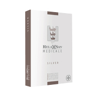 Гольфы "Relaxsan Medicale" "Silver с хлопком и с серебряной нитью" (арт. М2250A) 2 класс компрессии открытый носок цвет черный XL фото