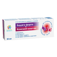 Гель-бальзам "Бадяга форте и Конский каштан" серии "Natura Medica" от синяков и ушибов 85мл фото
