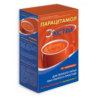 Парацетамол ЭКСТРА детский порошок апельсиновый 120мг+10мг фото