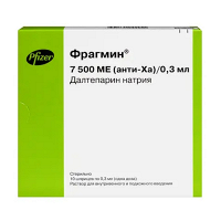 Фрагмин раствор для инъекций 7500МЕ (анти-Ха)/0,3мл фото
