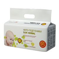 Фито-подгузники детские "Sun Herbal" для новорожденных 2-5кг фото