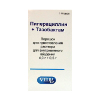 Пиперациллин+Тазобактам порошок для приготовления инъекционного раствора 4г+0,5г фото