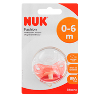 Соска-пустышка "NUK" ортодонтическая силиконовая (0-6 месяцев) размер 1 фото