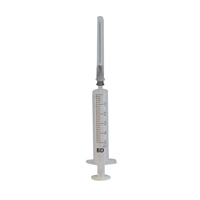 Шприц одноразовый двухкомпонентный BD 2PC Syringe 5мл  с иглой 22G (0,7х40мм) фото