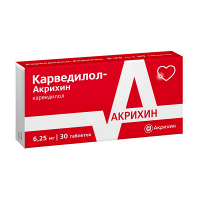 Карведилол-Акрихин таблетки 6.25мг фото
