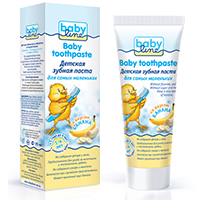 Детская зубная паста "BabyLine" со вкусом Банана для детей с 1-го года до 4-х лет 75мл фото