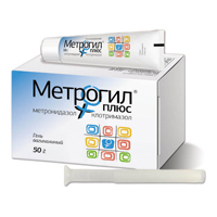 Метрогил Плюс гель вагинальный 20мг+10мг/г 50г (с 10 аппликаторами) фото