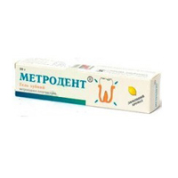 Метродент гель стоматологический (лимонный) 10мг/г+0,5мг/г 20г фото
