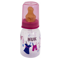 Бутылочка "NUK" Classic пластиковая с латексной соской 0+ 110мл (10743403) фото