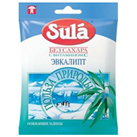 Карамель леденцовая "Sula" Эвкалипт без сахара 60г фото