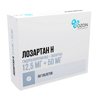 Лозартан Н таблетки 12,5мг+50мг фото