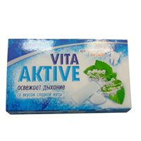 VitaAktive жевательная резинка без сахара со вкусом сладкой мяты фото