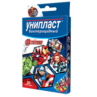 Лейкопластырь "Унипласт бактерицидный" детский "Мстители" набор (2 вида) фото