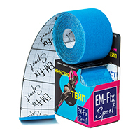 Бинт "EM-Fix" Sport (Tape) эластичный усиленная фиксация голубой 5смх5м фото